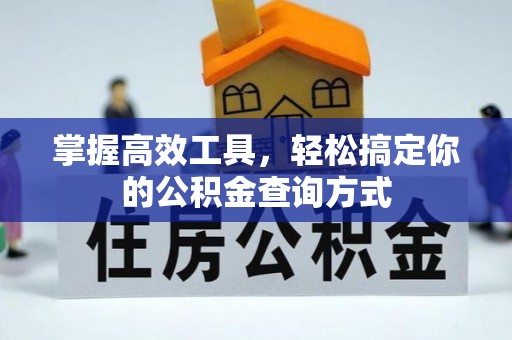 雷山掌握高效工具，轻松搞定你的公积金查询方式