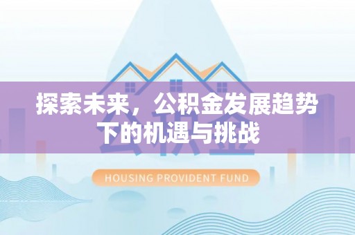 雷山探索未来，公积金发展趋势下的机遇与挑战