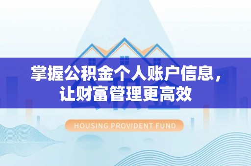 雷山掌握公积金个人账户信息，让财富管理更高效