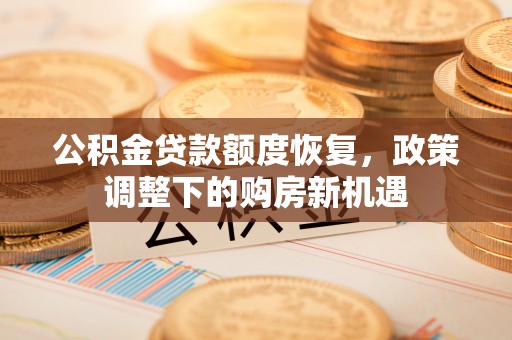 雷山公积金贷款额度恢复，政策调整下的购房新机遇