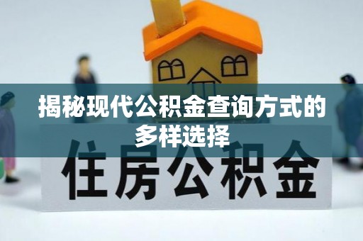 雷山揭秘现代公积金查询方式的多样选择