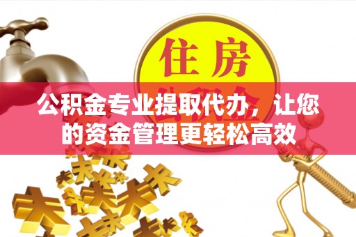雷山公积金专业提取代办，让您的资金管理更轻松高效