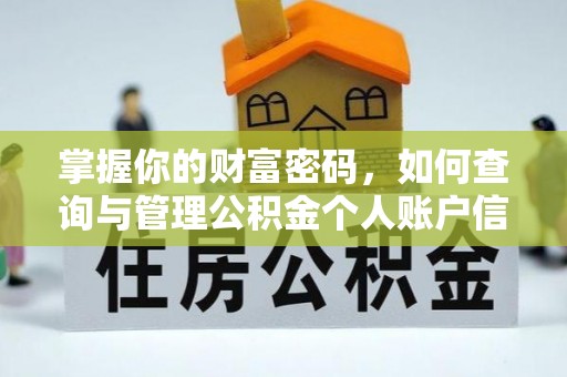 雷山掌握你的财富密码，如何查询与管理公积金个人账户信息
