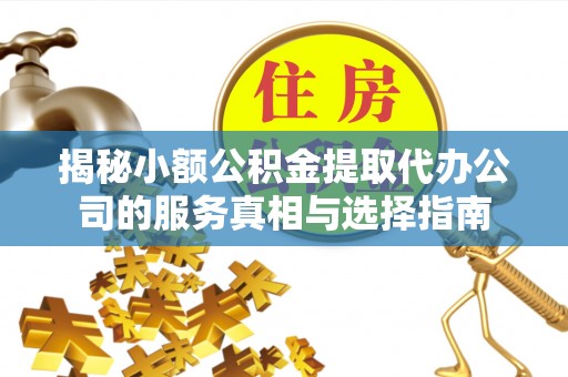 雷山揭秘小额公积金提取代办公司的服务真相与选择指南