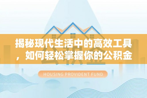 雷山揭秘现代生活中的高效工具，如何轻松掌握你的公积金查询方式
