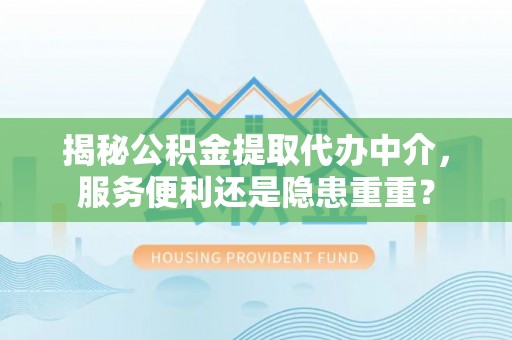 雷山揭秘公积金提取代办中介，服务便利还是隐患重重？