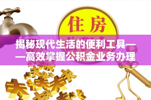 雷山揭秘现代生活的便利工具——高效掌握公积金业务办理流程的关键步骤