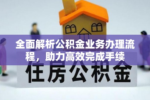 雷山全面解析公积金业务办理流程，助力高效完成手续