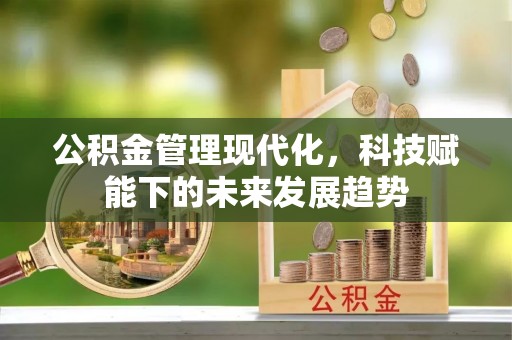 雷山公积金管理现代化，科技赋能下的未来发展趋势