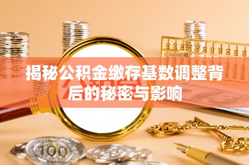 雷山揭秘公积金缴存基数调整背后的秘密与影响