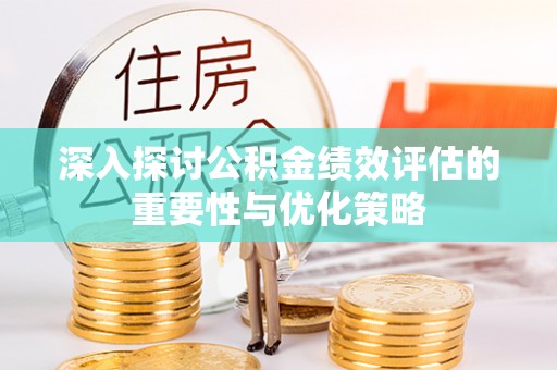 雷山深入探讨公积金绩效评估的重要性与优化策略
